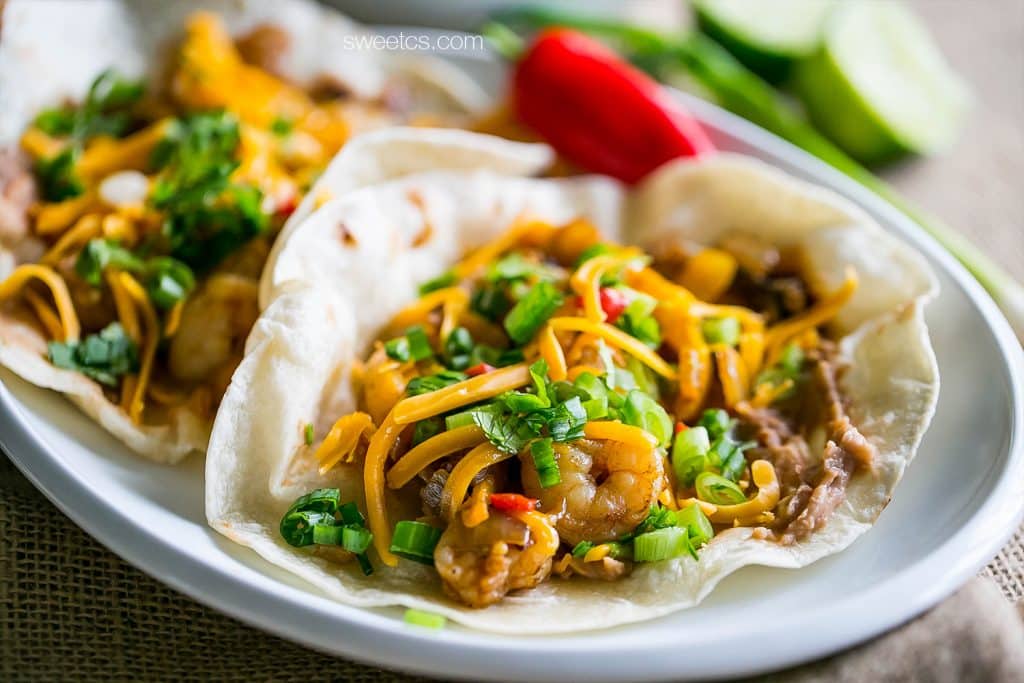 These tacos are so easy and full of flavor with shrimp and old bay!